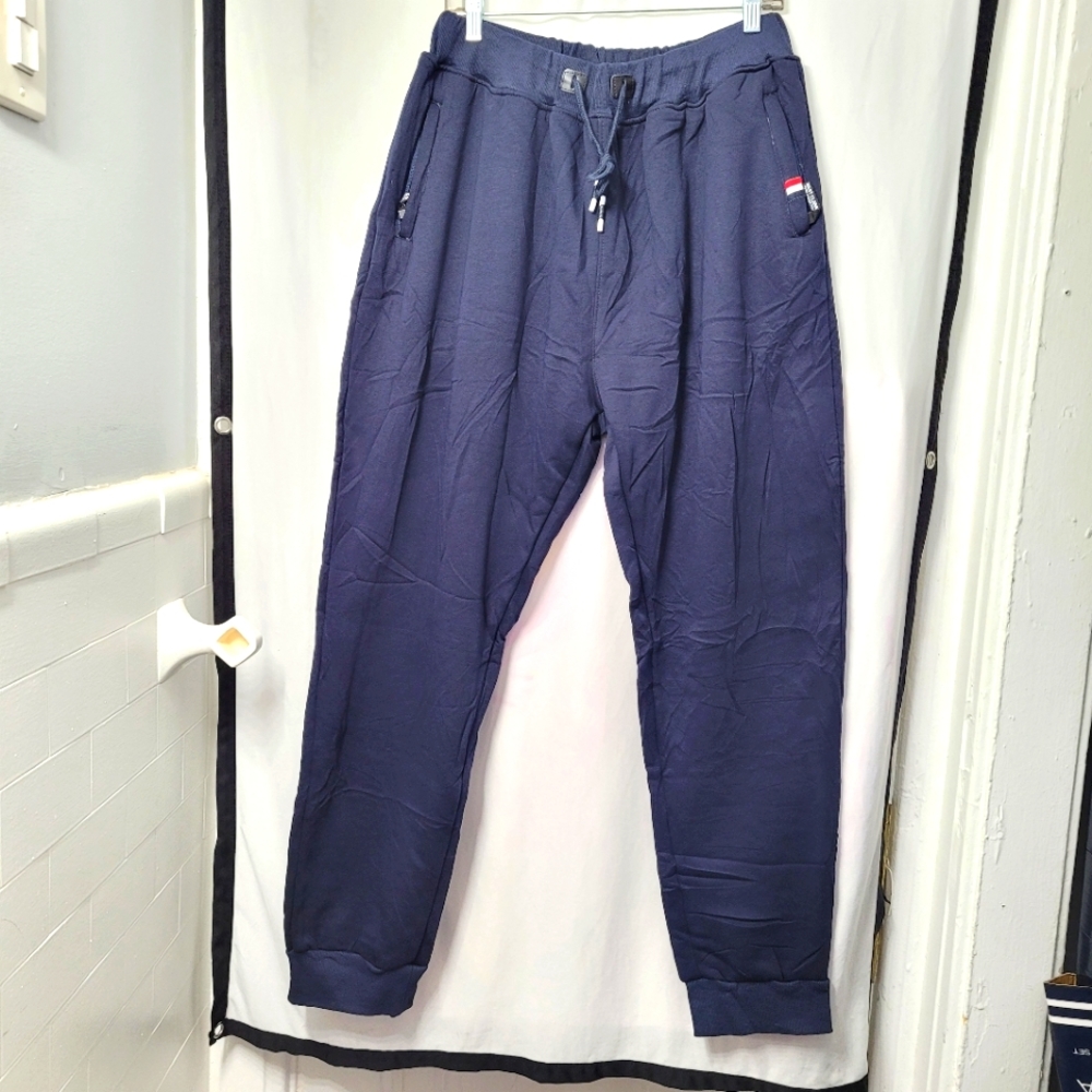 PEHMEA Men's Winter Fleece Pants Blue Navy Sweatpants Athletic Size XXL
